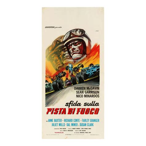 Original Vintage Poster The Challengers Movie F1 Cars Sfida Sulla Pista ...