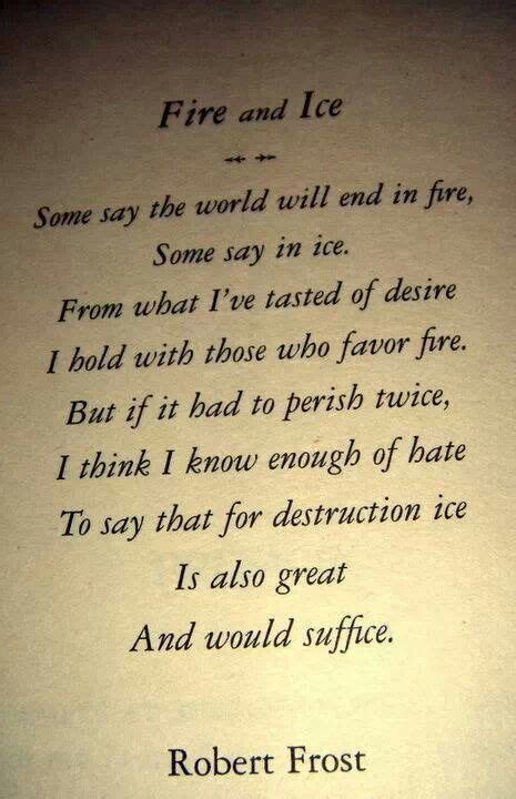 Fire and Ice Poem