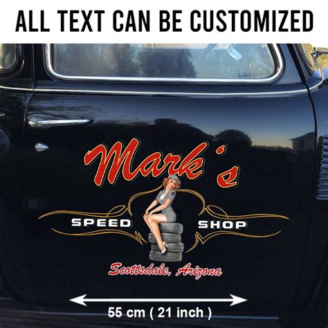 2 Pcs Personalized Pinup Girl Spark Plug Hot Rod Garage Pinstriping ...