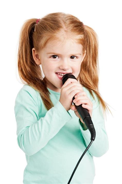 Cute Little Girl Singing stock image. Image of little - 33838555