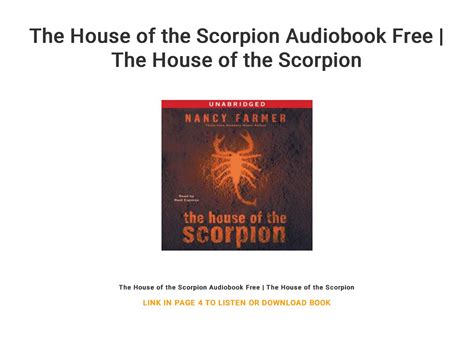 The House of the Scorpion Audiobook Free | The House of the Scorpion by ...