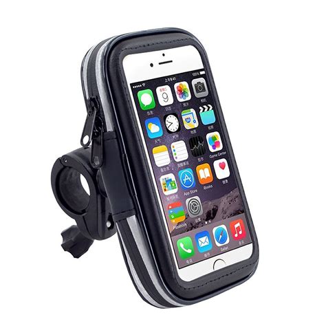 Motorcycle Bicycle Holder Phone Stand Shockproof Waterproof Bag Touch Screen Fingerprint Unlock ...