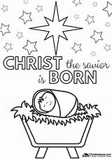 Coloring Born Christ Pages Color Christmas Kids Colouring Nativity  sketch template