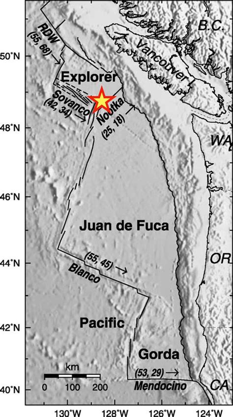 Swarm offshore Vancouver Island punctuated by M6.4 earthquake