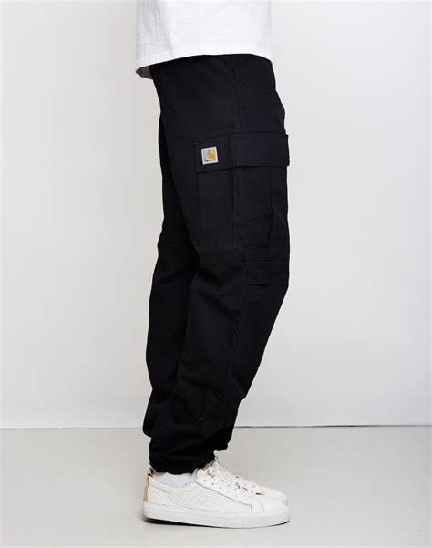 carhartt wip regular cargo pant black | Cargo pants outfit men, Cargo ...