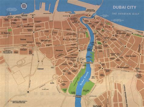 Map of Dubai, UAE