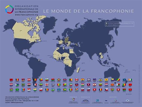 La carte de la Francophonie in 2022 | French speaking countries ...