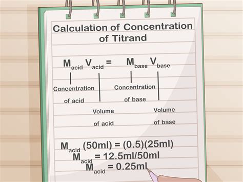 Acid Base Titration Calculation