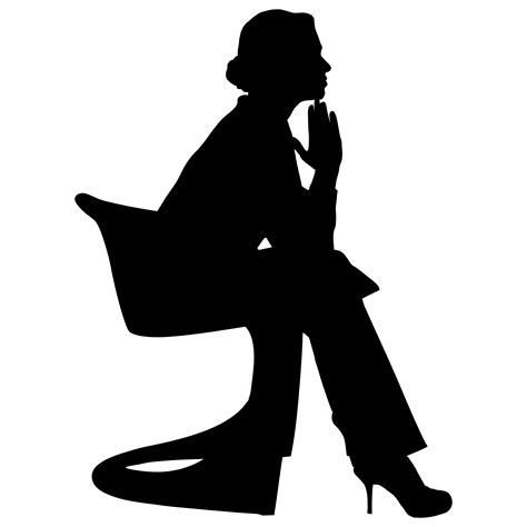 Silhouette Sitting Photography - thinking woman png download - 2480* ...