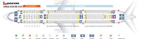 Seat map Airbus A330-300 Qantas Airways. Best seats in the plane