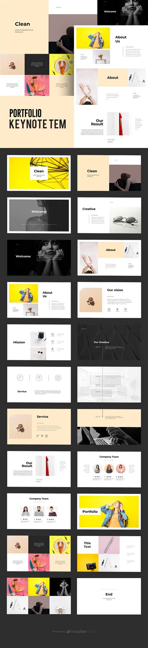 Freepiker | portfolio keynote template