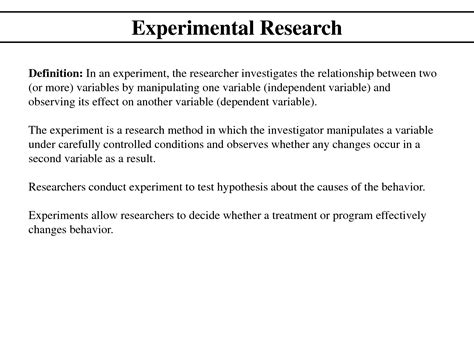 SOLUTION: Research methods experimental research design kemu - Studypool