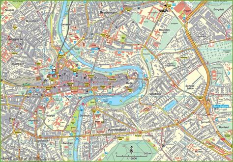 Bern tourist attractions map