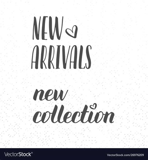 New arrivals and collection signs Royalty Free Vector Image