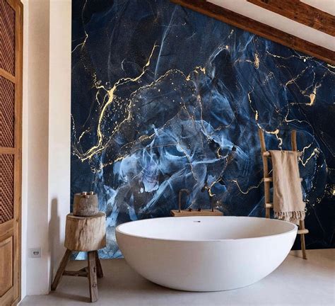 Navy Blue Marble Wallpaper Marble Texture Dark Background - Etsy