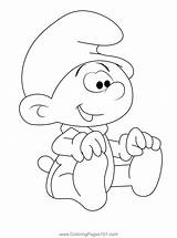 Online Smurf Coloring Pages sketch template