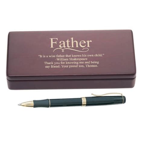 Personalized Pen Set for Dad| Engraved Fathers Day Wooden Pen Set