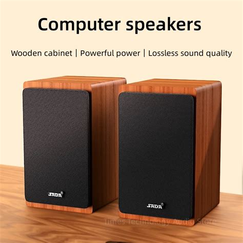 Multimedia Notebook Computer Audio Desktop Home Mini Sound Box Wooden ...