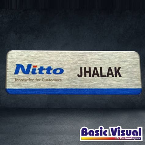 Magnetic Stainless Steel Name Tags - Basic Visual Id Technologies