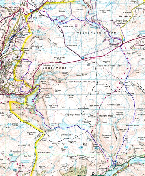 My Walking Log: A Saddleworth Moor Circuit - MAP