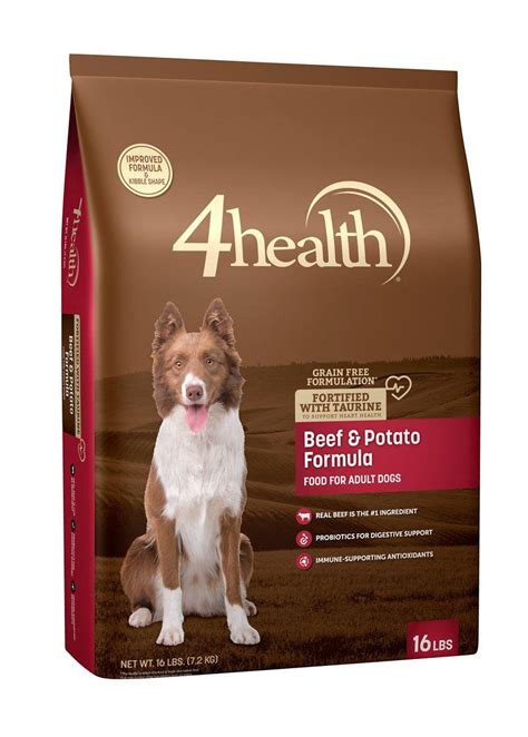 4health Grain Free Formulation Beef and Potato Formula Dry Dog Food - 16 lb Bag - Walmart.com