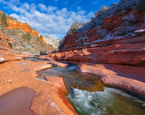 Winter Slide | Slide Rock St Par, Arizona | Stan Rose Photography