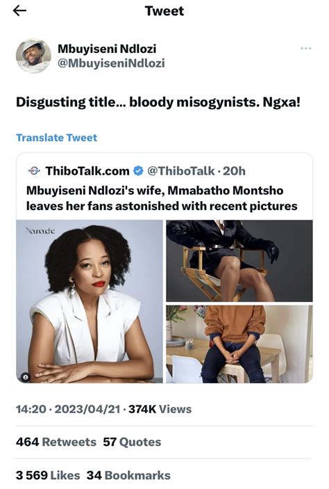 Mbuyiseni Ndlozi Reacts To Actress Mmabatho Montsho Being Reduced To ...