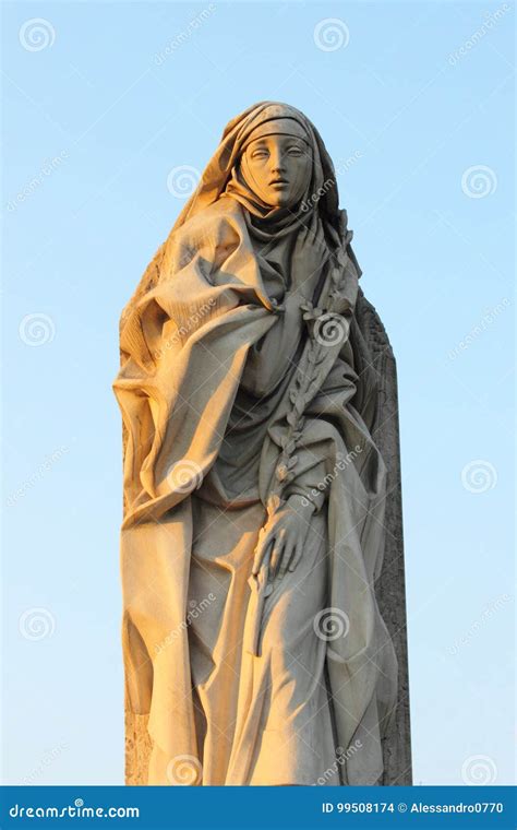 Statue of St. Catherine of Siena in Rome Stock Photo - Image of culture ...