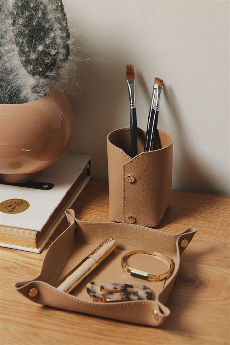 Leather Desk Accessories & Organizers | Leatherology | Leather desk accessories, Leather gifts ...