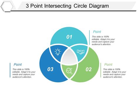 3 Point Intersecting Circle Diagram | PowerPoint Presentation Designs ...