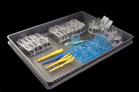 Sterilization Tray with Surgical Instruments, Ready for Stock Illustration - Illustration of ...