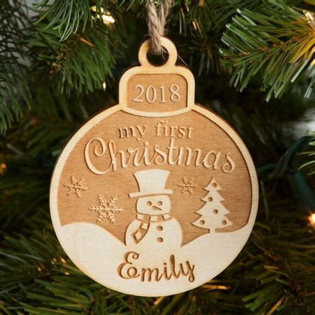 Personalized Wood Ornament - My First Christmas Ornament - Walmart.com