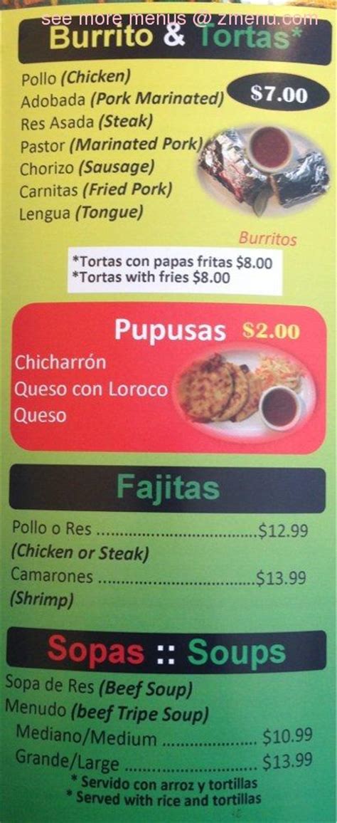 Online Menu of El Taco Guapo Restaurant, Lawrence, Massachusetts, 01841 - Zmenu