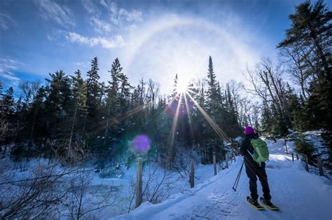 Snowshoeing at Hiawatha Highlands in Sault Ste. Marie - Hike Bike Travel