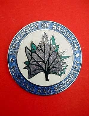 University of Brighton Nursing and Midwifery badge - Brighton Sussex