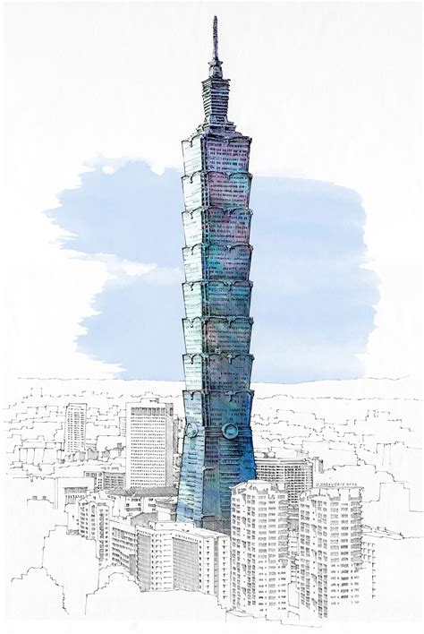 Taipei 101 Tower Vector Image 2018407 Stockunlimited - Bank2home.com