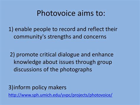 PPT - Sharing a Photovoice Experience: Ethics, Methodological Concerns, & Opportunities ...