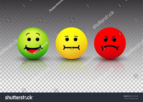 Smiley Icon Emotions Positive Neutral Negative Stock Vector (Royalty ...