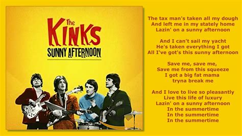 The Kinks - Sunny Afternoon {LYRICS} - YouTube