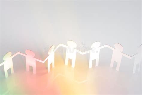 Paper people chain stock photo. Image of unity, support - 106257726