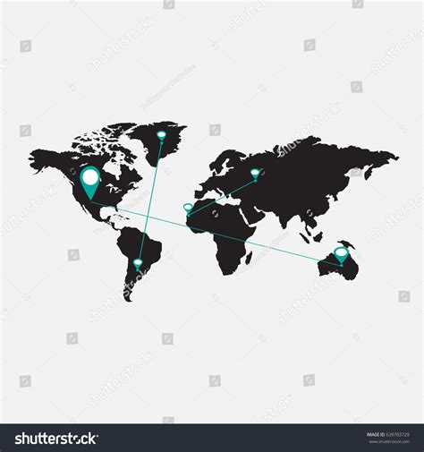 Earth Map Vector Illustration Stock Vector (Royalty Free) 639763729 ...