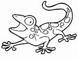 Adorable Gecko sketch template
