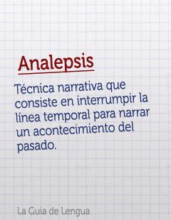 Analepsis | La guía de Lengua