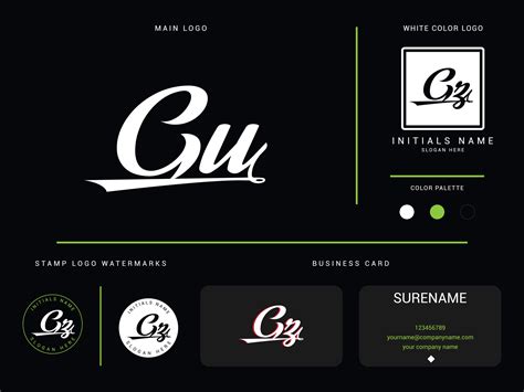 Creative Gu Apparel Fashion Logo, Initial gz GU Logo Letter Icon Vector ...