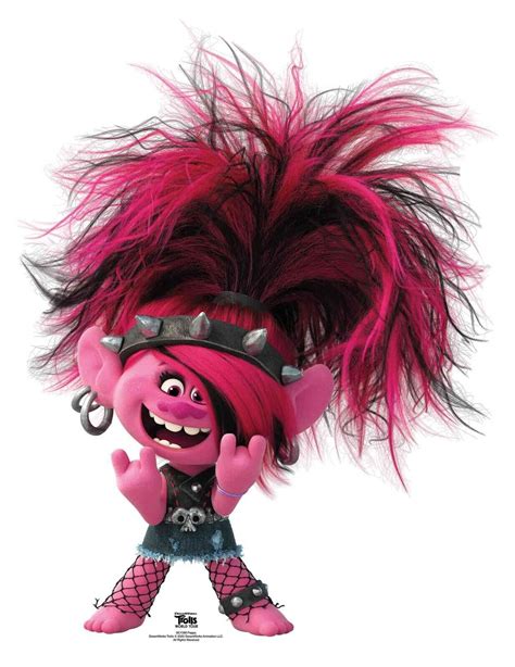 Princess Poppy Punk Troll Official Trolls World Tour Cardboard Cutout ...