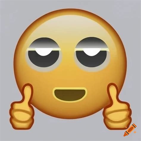 Cringe emoji showing thumbs up, cartoon emoji