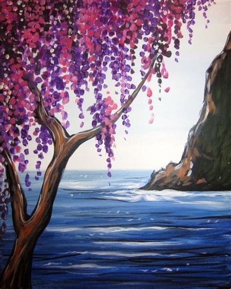 Simple canvas paintings, Canvas art painting, Nature paintings