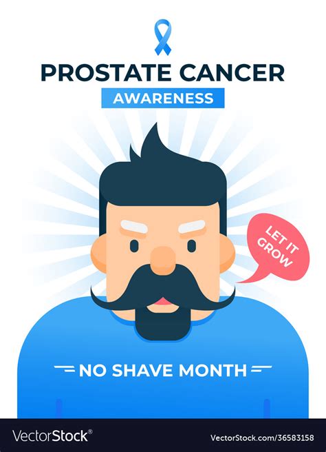 Prostate cancer awareness month poster Royalty Free Vector