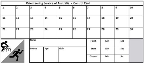 Control Cards - 30 punch, Buy Orienteering Control Cards - Mapworld