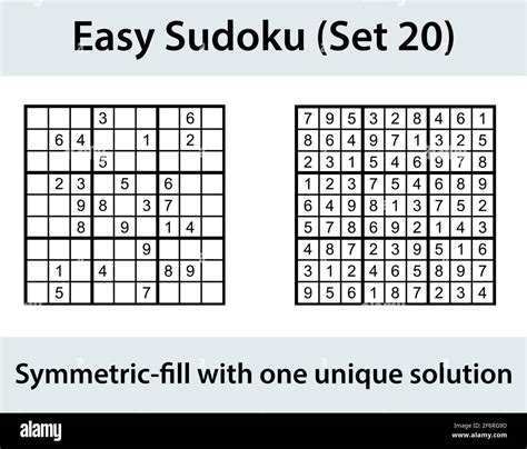 Vector Sudoku puzzle with solution - easy difficulty level Stock Vector Image & Art - Alamy